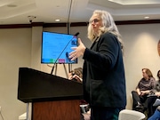 Ottawa County's administrative health officer, Adeline Hambley, speaks at the county board's Thursday, Feb. 16, 2023 meeting. (Audra Gamble | MLive.com)