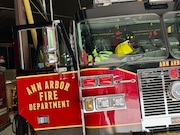 An Ann Arbor Fire Department engine at the downtown fire station on July 5, 2023. (Ryan Stanton | MLive.com)