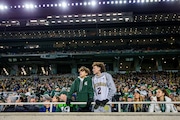 Fans watch as MSU hosts UM at Spartan Stadium in East Lansing on Saturday, Oct. 21, 2023. UM won 49-0. (Cory Morse | MLive.com)

