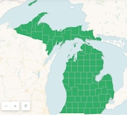 The CDC's COVID-19 Community Level map as of May 5, 2023. An interactive version of the map can be found in the story below.