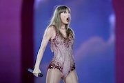Taylor Swift performs at the Monumental stadium during her Eras Tour concert in Buenos Aires, Argentina, Thursday, Nov. 9, 2023.