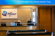 Pfizer global supply plant in Portage, Michigan on Friday, Feb. 19, 2021.  (Malachi Barrett)